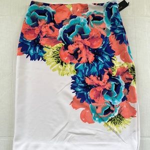 Worthington floral pencil skirt Sz M